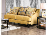 Viscontti Gold/Gray Loveseat - Ornate Home