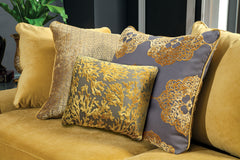 Viscontti Gold/Gray Sofa & Loveseat - Ornate Home