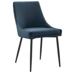 Viscount Black/Azure Upholstered Fabric Dining Chairs (Set of 2) - Ornate Home