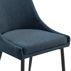 Viscount Black/Azure Upholstered Fabric Dining Chairs (Set of 2) - Ornate Home