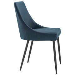 Viscount Black/Azure Upholstered Fabric Dining Chairs (Set of 2) - Ornate Home