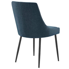 Viscount Black/Azure Upholstered Fabric Dining Chairs (Set of 2) - Ornate Home