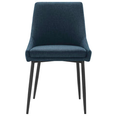 Viscount Black/Azure Upholstered Fabric Dining Chairs (Set of 2) - Ornate Home