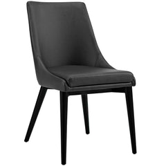 Viscount Black Vegan Leather Dining Chair - Ornate Home
