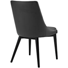 Viscount Black Vegan Leather Dining Chair - Ornate Home