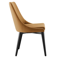 Viscount Cognac Performance Velvet Dining Chair - Ornate Home