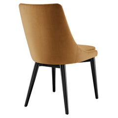 Viscount Cognac Performance Velvet Dining Chair - Ornate Home