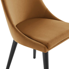 Viscount Cognac Performance Velvet Dining Chair - Ornate Home