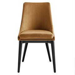 Viscount Cognac Performance Velvet Dining Chair - Ornate Home