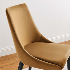 Viscount Cognac Performance Velvet Dining Chair - Ornate Home