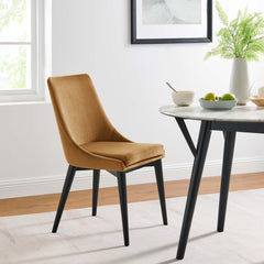 Viscount Cognac Performance Velvet Dining Chair - Ornate Home