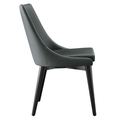 Viscount Gray Vegan Leather Dining Chair - Ornate Home