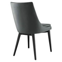 Viscount Gray Vegan Leather Dining Chair - Ornate Home