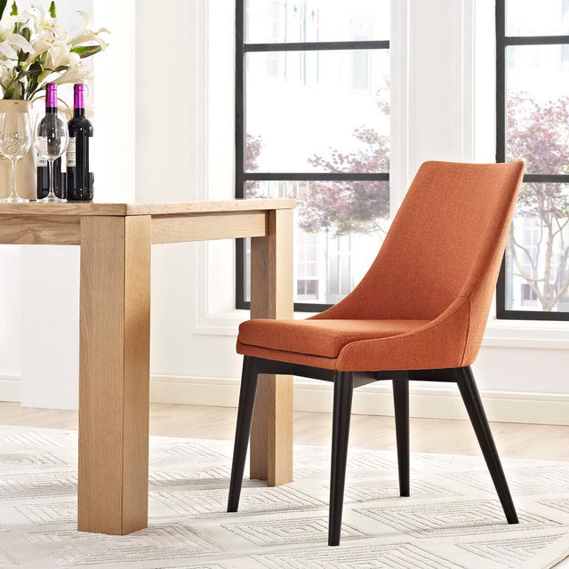 Viscount Orange Fabric Dining Chair - Ornate Home