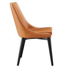 Viscount Tan Vegan Leather Dining Chair - Ornate Home