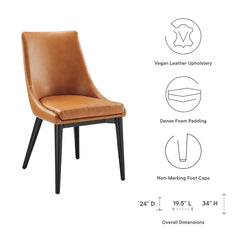 Viscount Tan Vegan Leather Dining Chair - Ornate Home