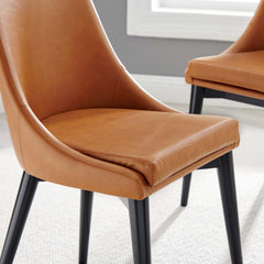 Viscount Tan Vegan Leather Dining Chair - Ornate Home