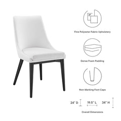 Viscount White Fabric Dining Chair - Ornate Home