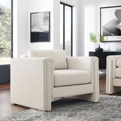 Visible Ivory Fabric Armchair - Ornate Home