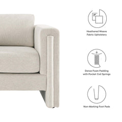 Visible Ivory Fabric Armchair - Ornate Home