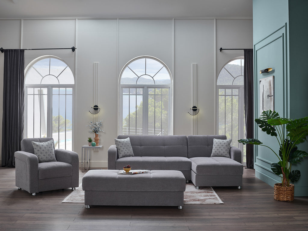 Vision S 101" Sleeper Sectional Grey - Ornate Home