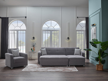 Vision S 101" Sleeper Sectional Grey - Ornate Home