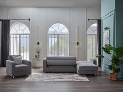 Vision S 101" Sleeper Sectional Grey - Ornate Home