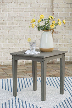 Visola Gray Outdoor Adirondack Chair Set w/ End Table - Ornate Home