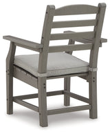 Visola Gray Outdoor Arm Chair w/ Cushion (Set of 2) - Ornate Home