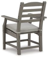 Visola Gray Outdoor Arm Chair w/ Cushion (Set of 2) - Ornate Home