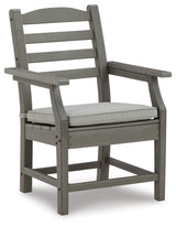 Visola Gray Outdoor Arm Chair w/ Cushion (Set of 2) - Ornate Home