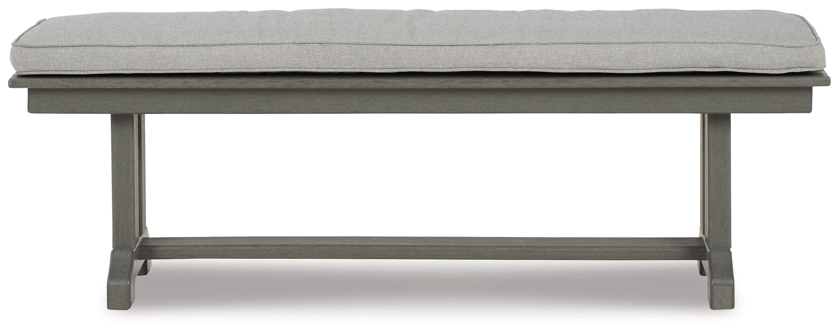 Visola Gray Outdoor Bench w/ Cushion - Ornate Home