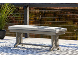 Visola Gray Outdoor Bench w/ Cushion - Ornate Home