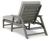 Visola Gray Outdoor Chaise Lounge w/ Cushion - Ornate Home