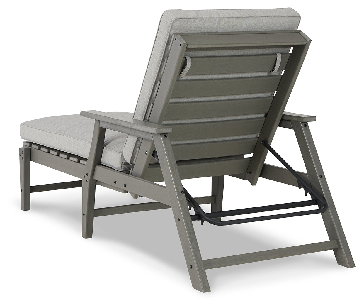 Visola Gray Outdoor Chaise Lounge w/ Cushion - Ornate Home