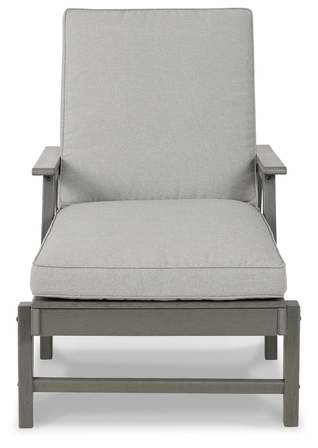 Visola Gray Outdoor Chaise Lounge w/ Cushion - Ornate Home