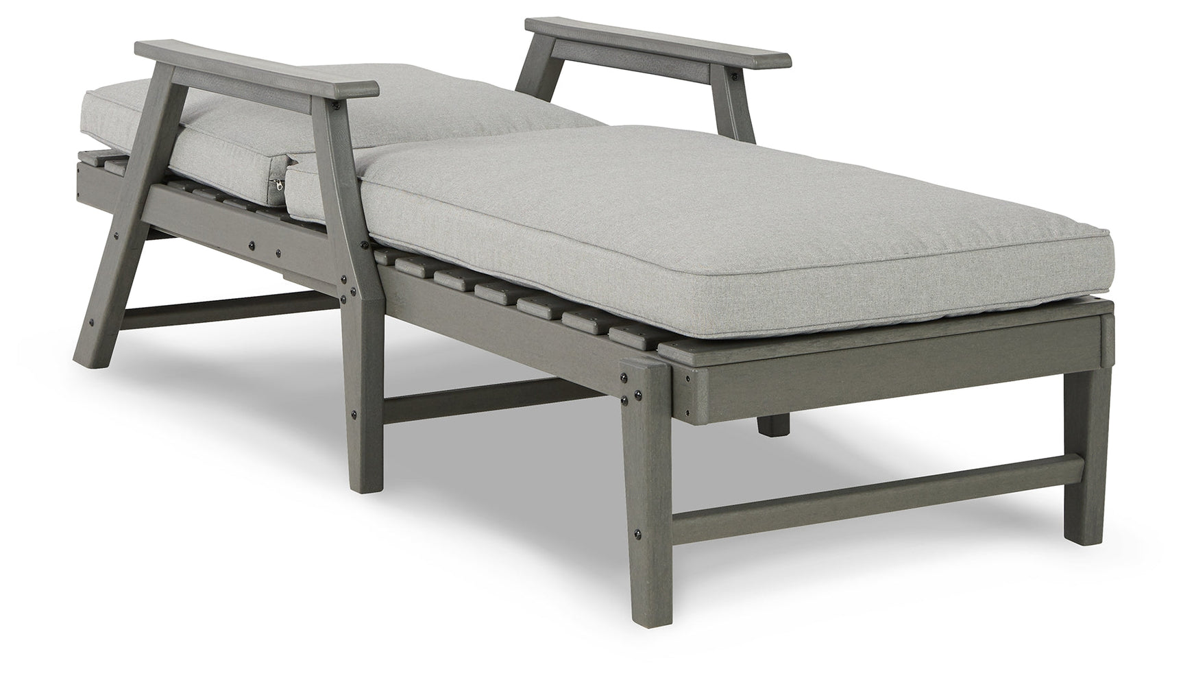 Visola Gray Outdoor Chaise Lounge w/ Cushion - Ornate Home