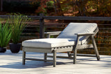 Visola Gray Outdoor Chaise Lounge w/ Cushion - Ornate Home