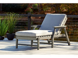 Visola Gray Outdoor Chaise Lounge w/ Cushion - Ornate Home
