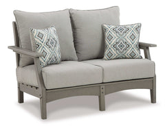 Visola Gray Outdoor Conversation Set / 2pc - Ornate Home