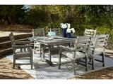 Visola Gray Outdoor Dining Table w/6 Chairs - Ornate Home
