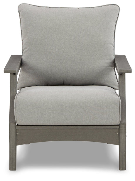 Visola Gray Outdoor Lounge Chair w/ Cushion (Set of 2) - Ornate Home