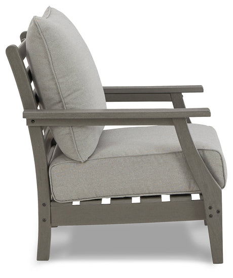 Visola Gray Outdoor Lounge Chair w/ Cushion (Set of 2) - Ornate Home