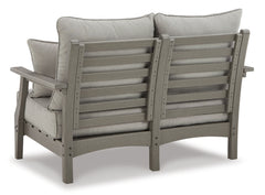 Visola Gray Outdoor Loveseat, 2 Lounge Chairs and Coffee Table - Ornate Home