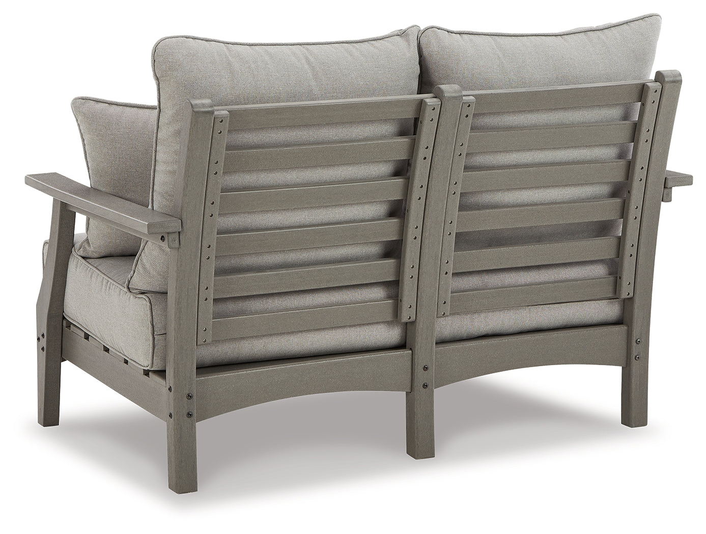 Visola Gray Outdoor Loveseat w/ Cushion - Ornate Home