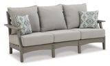 Visola Gray Outdoor Sofa, 2 Lounge Chairs and Coffee Table - Ornate Home