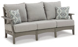 Visola Gray Outdoor Sofa w/ Cushion - Ornate Home