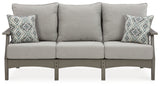 Visola Gray Outdoor Sofa w/ Cushion - Ornate Home