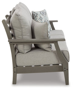 Visola Gray Outdoor Sofa w/ Cushion - Ornate Home