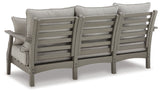 Visola Gray Outdoor Sofa w/ Cushion - Ornate Home